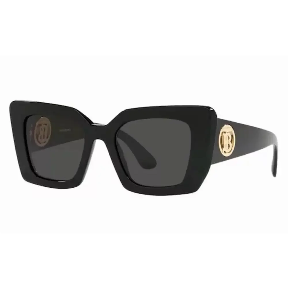 New! Burberry BE4344 3001/87 Black Square Sunglasses, Authentic - Picture 10 of 12